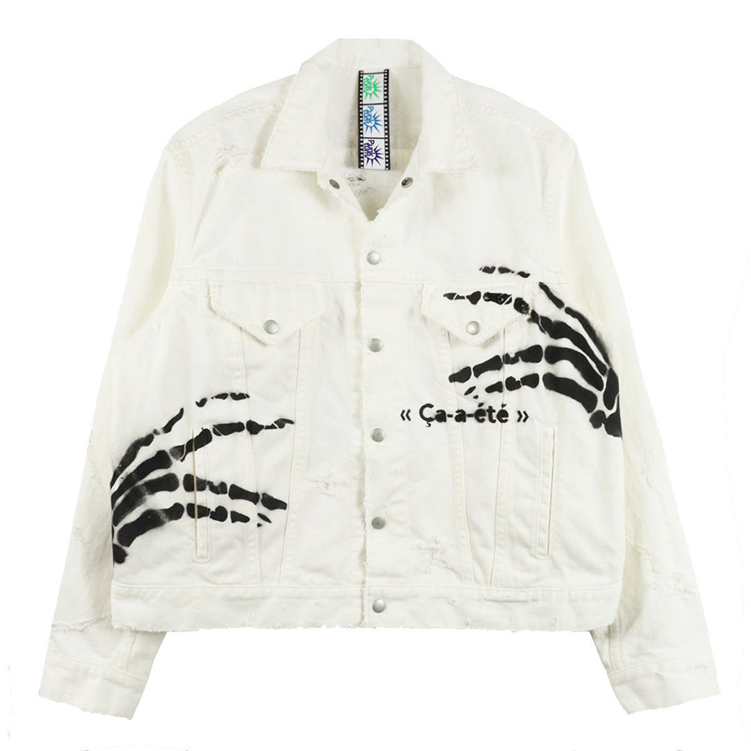 SKELETON DENIM JACKET - Punktum