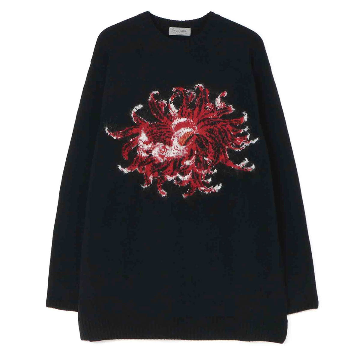 7G FLOWER INTERSIA JACQUARD CREW NECK B | Why are you here?