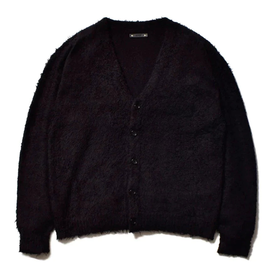 MINEDENIM SHAGGY COTTON KNIT CARDIGAN