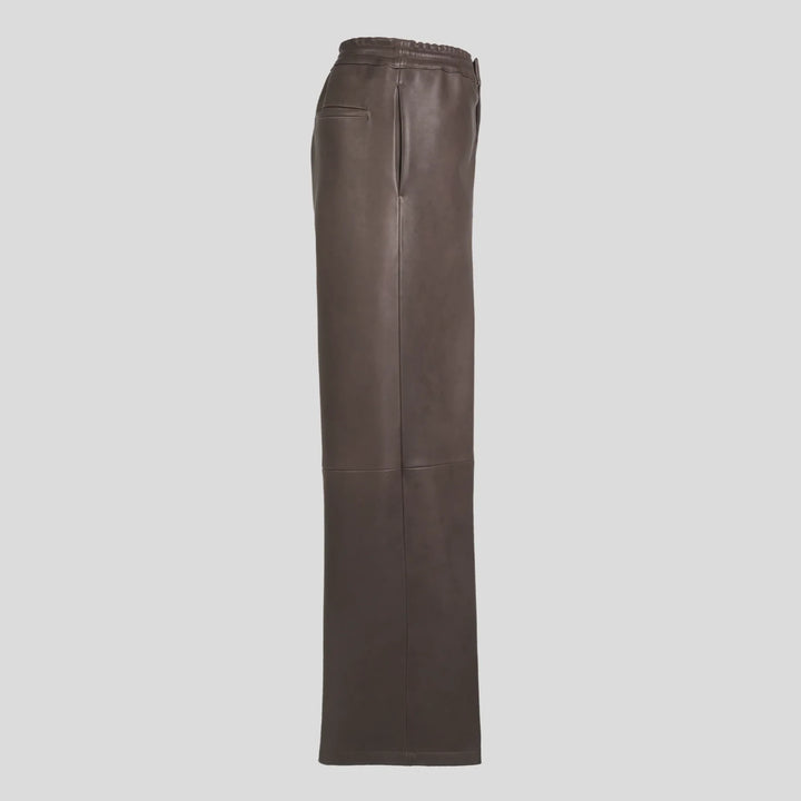 Dean Leather Affix Pants in Cedar Brown