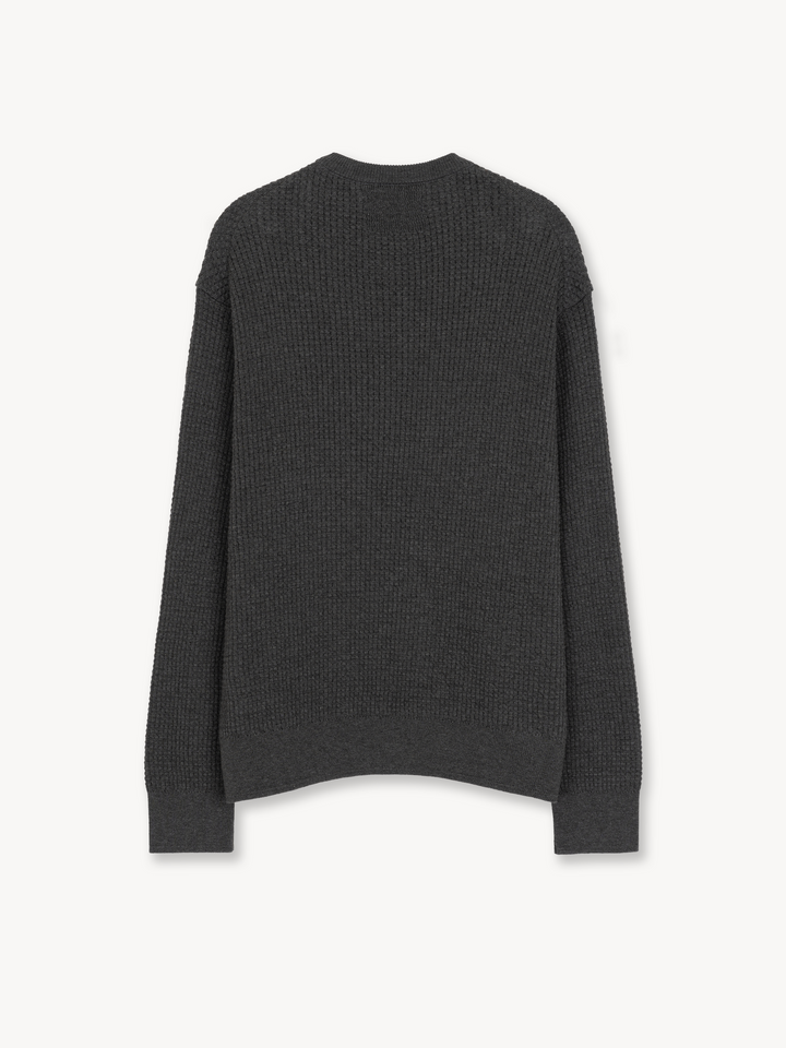 Relaxed Waffle Knit Sweater