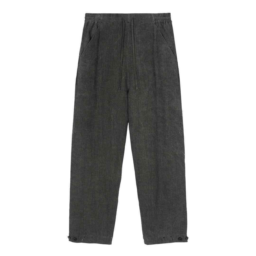 Cohen Relaxed Trousers in Sumi-Dyed Linen