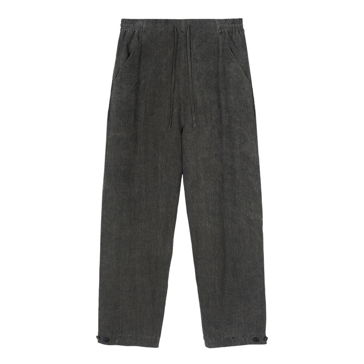 Cohen Relaxed Trousers in Sumi-Dyed Linen