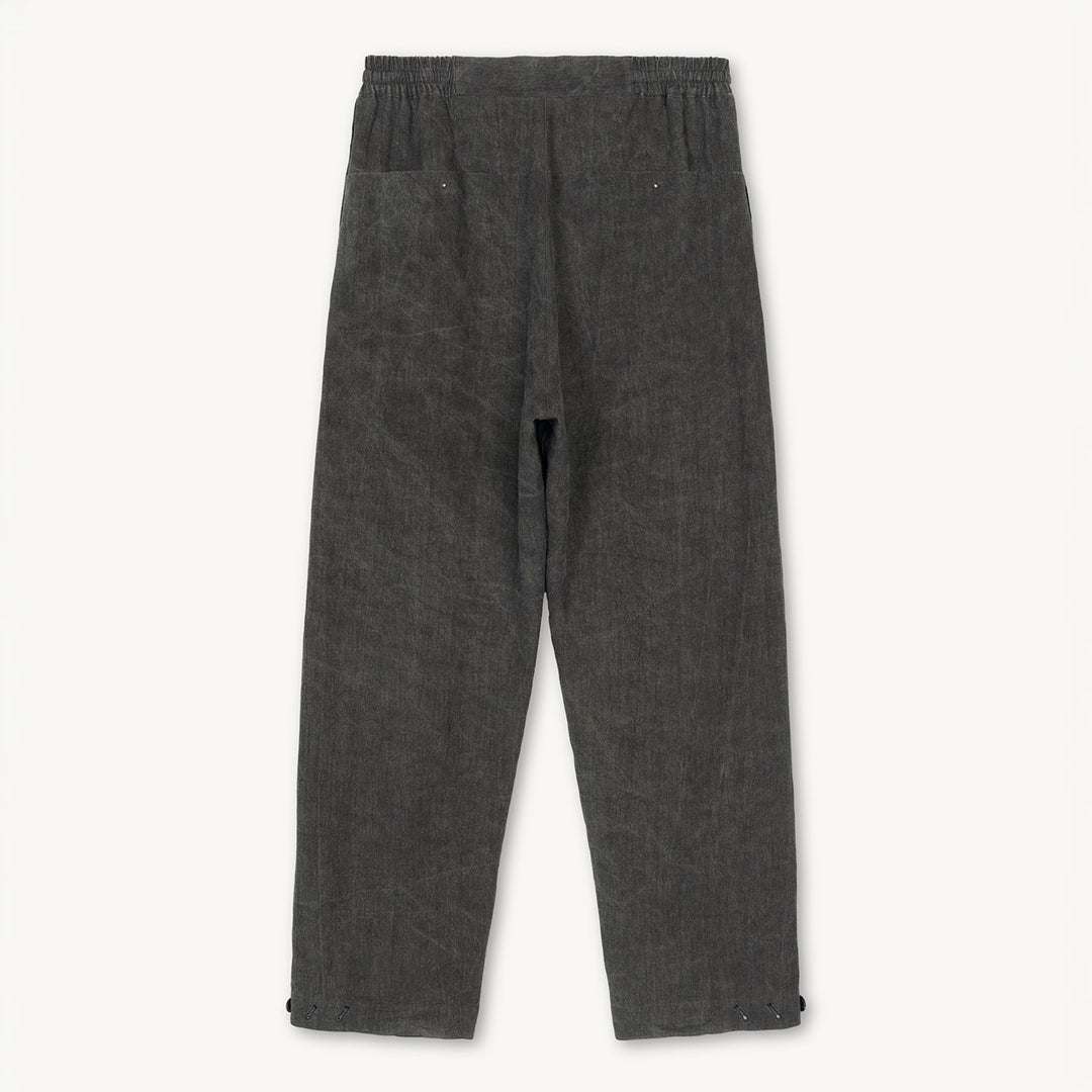 Cohen Relaxed Trousers in Sumi-Dyed Linen