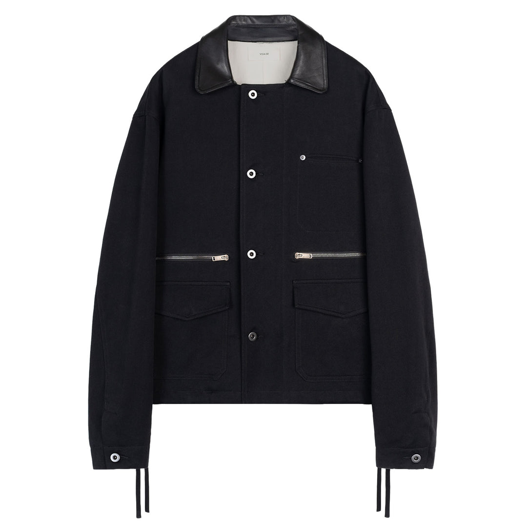 Teo Utility Jacket in Cotton/Silk/Cupro