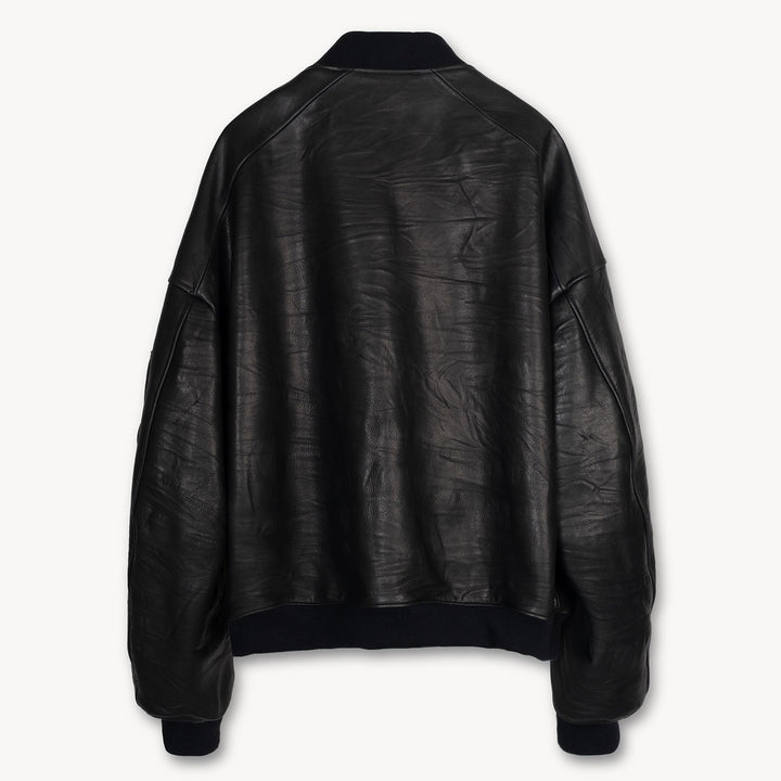 Bale Leather Cocoon Bomber in Calfskin