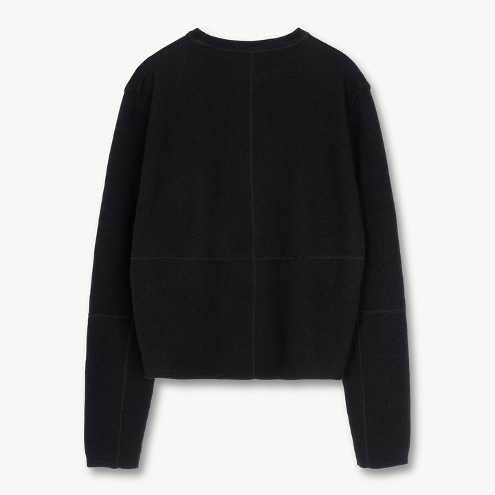 Nova Embellished Knit Sweater in Boiled Wool