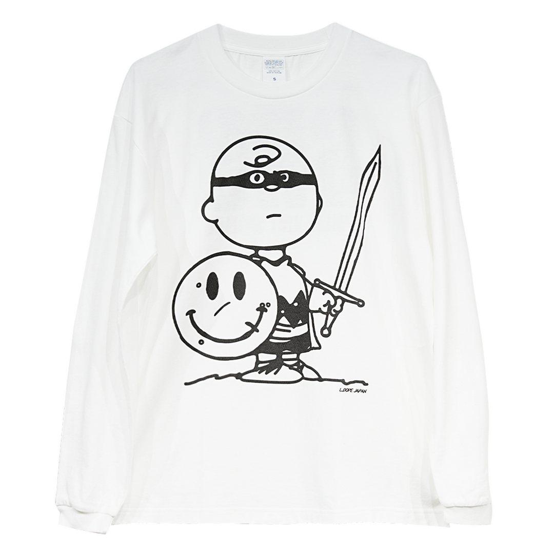 JIMMY CAUTY - L.DOPE JAPAN x Jimmy Cauty "Smiley Brown"（LS Tシャツ）