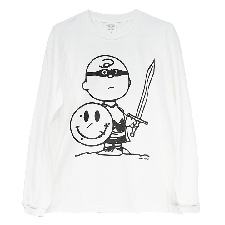 JIMMY CAUTY - L.DOPE JAPAN x Jimmy Cauty "Smiley Brown"（LS Tシャツ）
