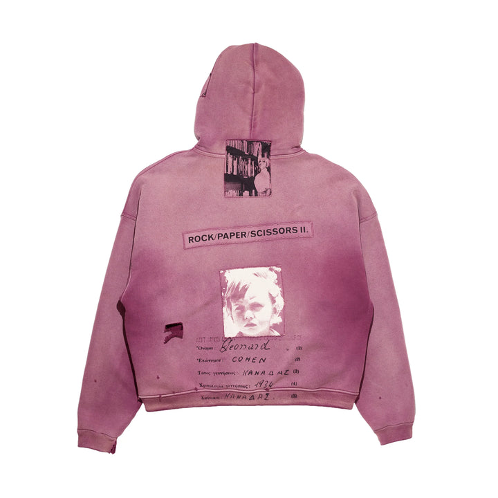 ROCK / PAPER / SCISSORS II ASSEMBLAGE ZIP HOODIE