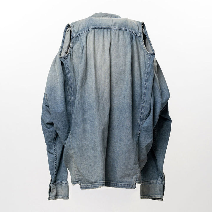 Vest Combined Denim Shirt