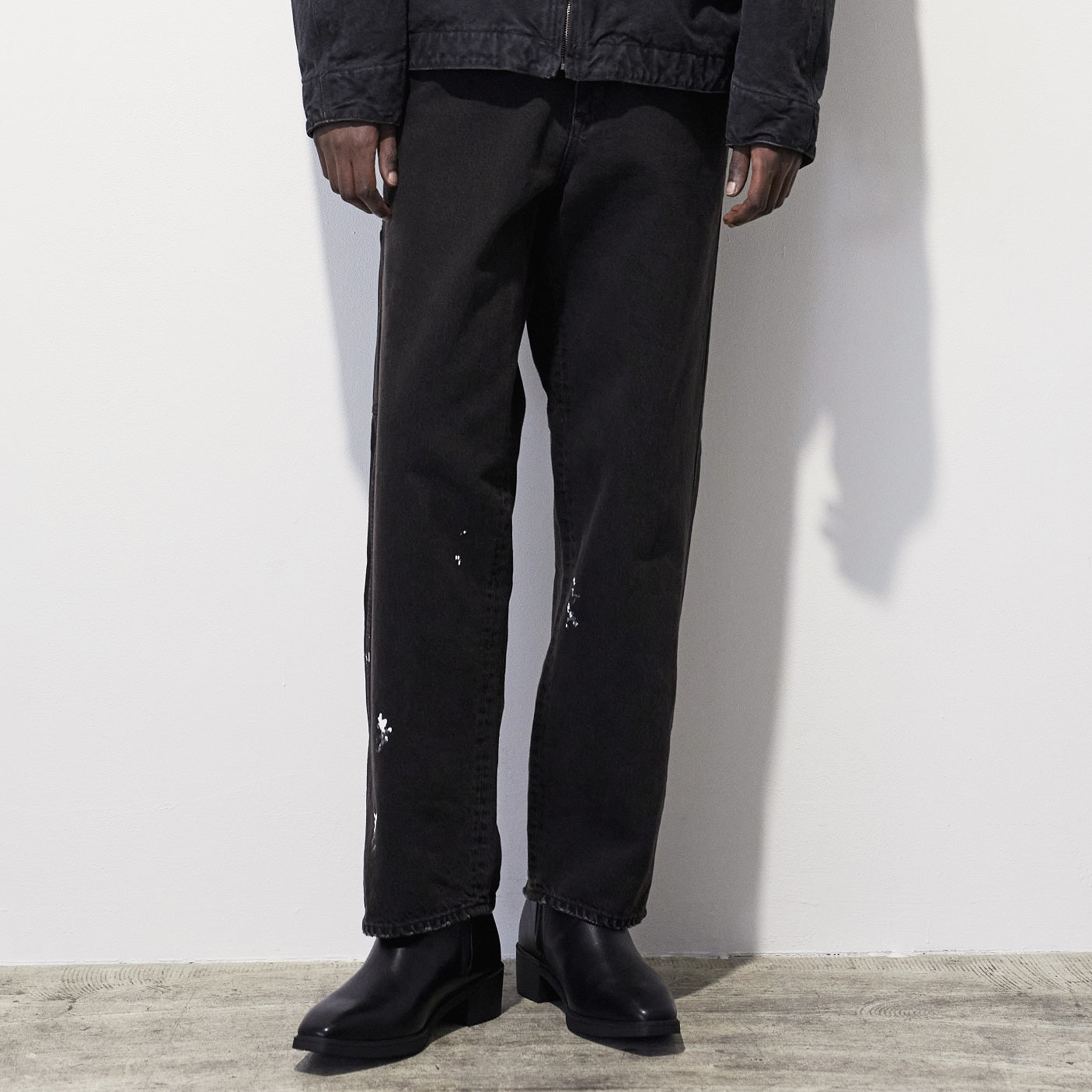 パンツ VUJA DE REED DISTRESSED SINGLE KNEE Why exclusive] Reed Distressed Single Knee Denim Trousers