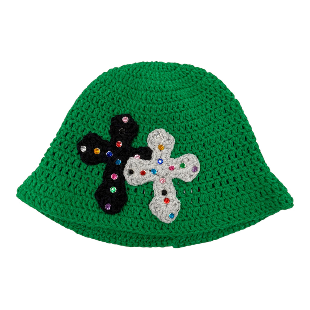 Y.A.R.N. (ヤーン) | 3D double Cross Handmade Knit hat ニットハット