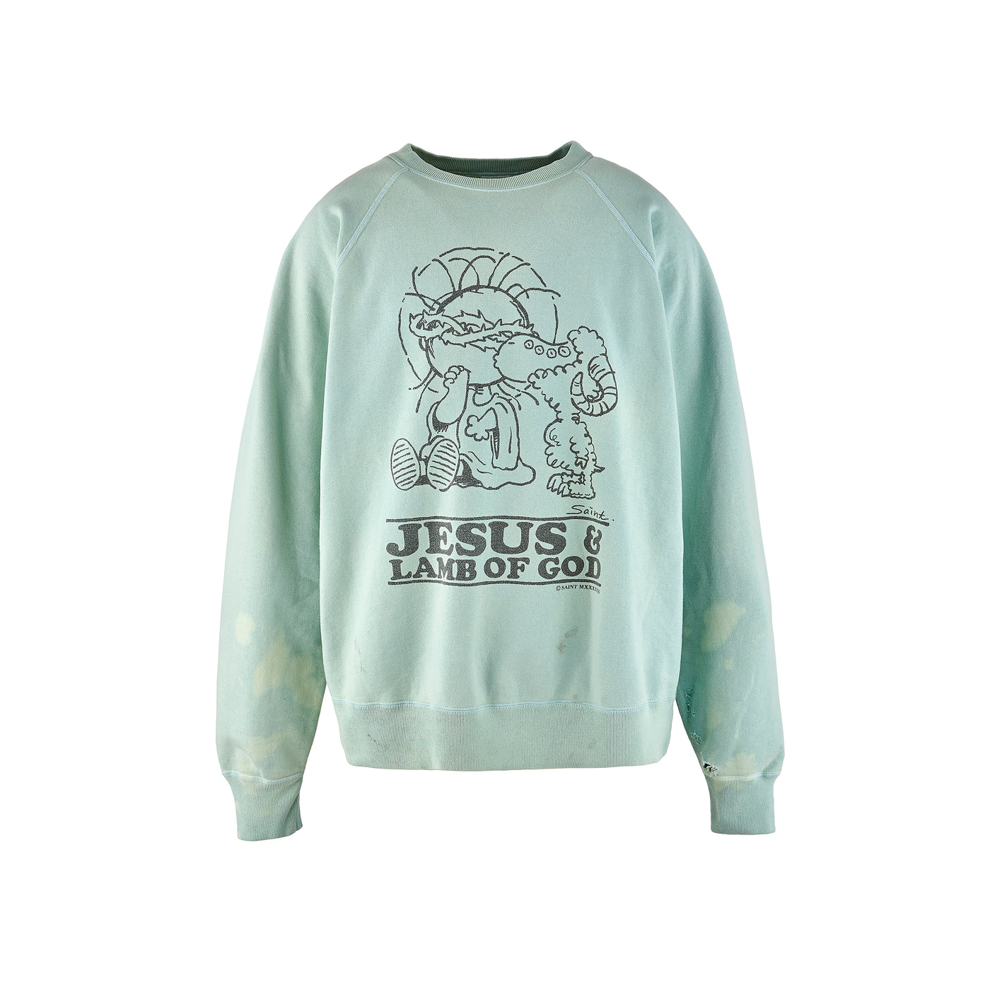 愛用 SAINTMICHAEL CRW N SWT LOGO / GREEN XL | pariswelcom.com