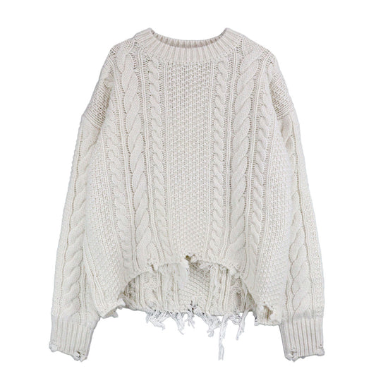 GUESS USA - Cable Yarn Ripped Distrssed