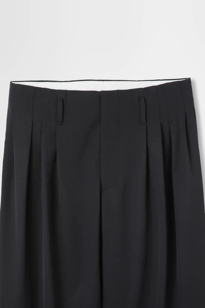 5 Tuck Trousers in Wool Gabardine