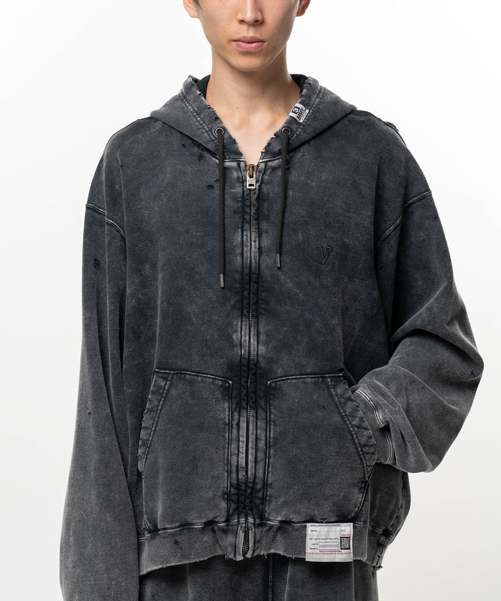 Bleached Zip-up Hoodie