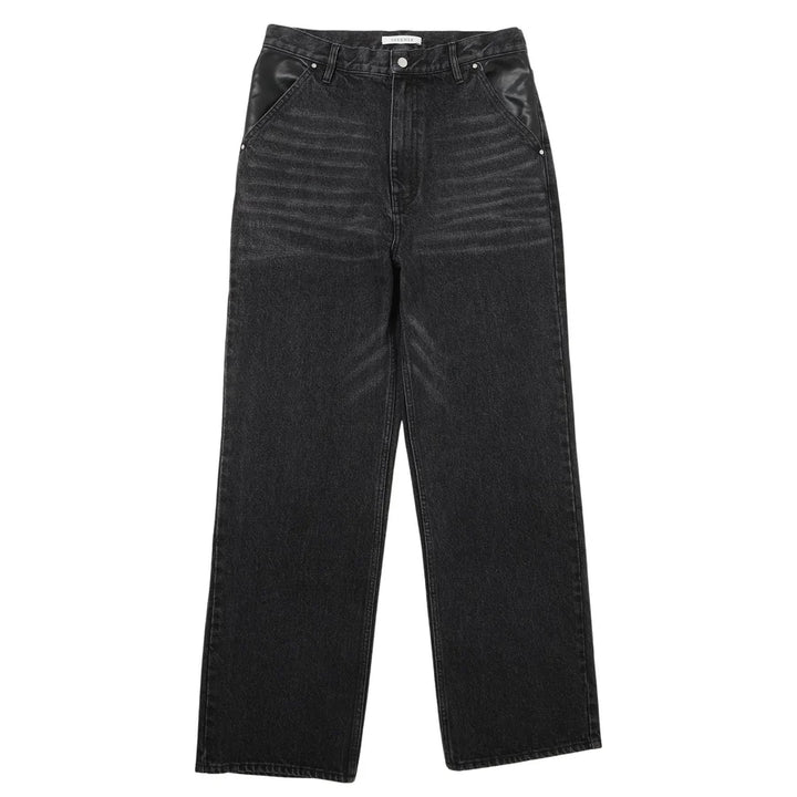 Leather Pocket Lax Jeans