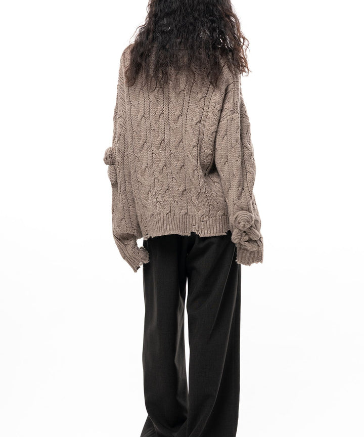 "PINK HOUSE x MMY" Bear Motif Knit Cardigan