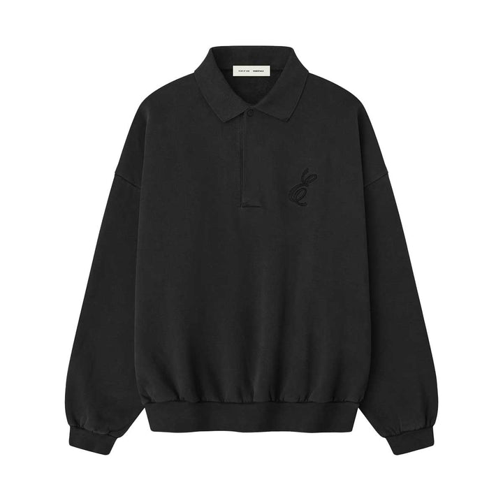 Embroidered Classic Polo Sweatshirt