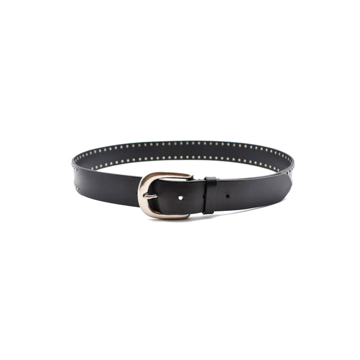 Double Studs Leather Belt