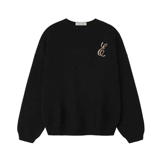 Embroidered Merino Crewneck Sweater