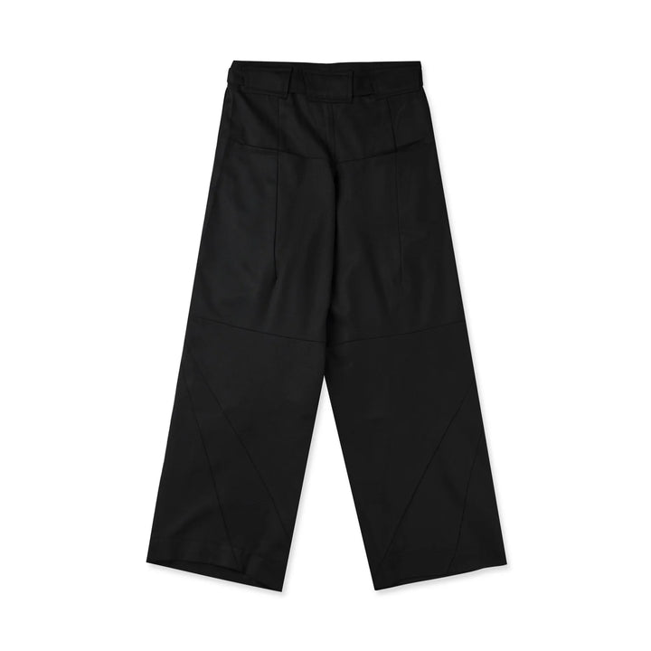 Wool Wide-Leg Belted Trousers