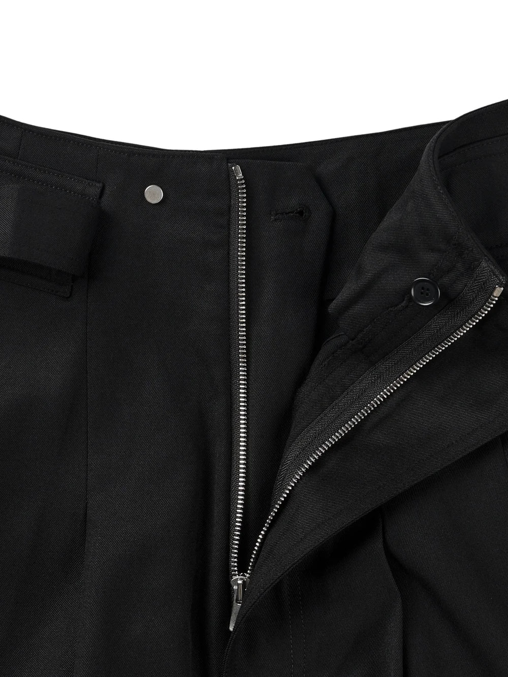 Wool Wide-Leg Belted Trousers