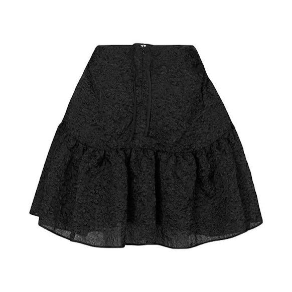 GILLY SKIRT GRASMERE MATELASSE BLACK