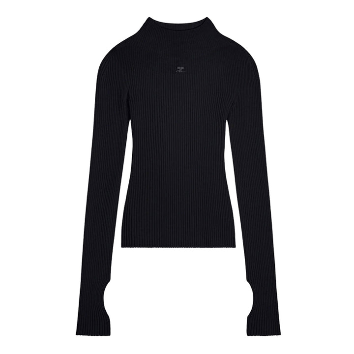 SOLAR LIGHT RIB MOCKNECK SWEATER