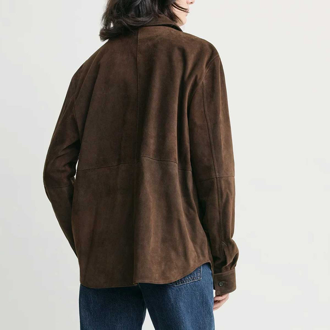Soft suede overshirt