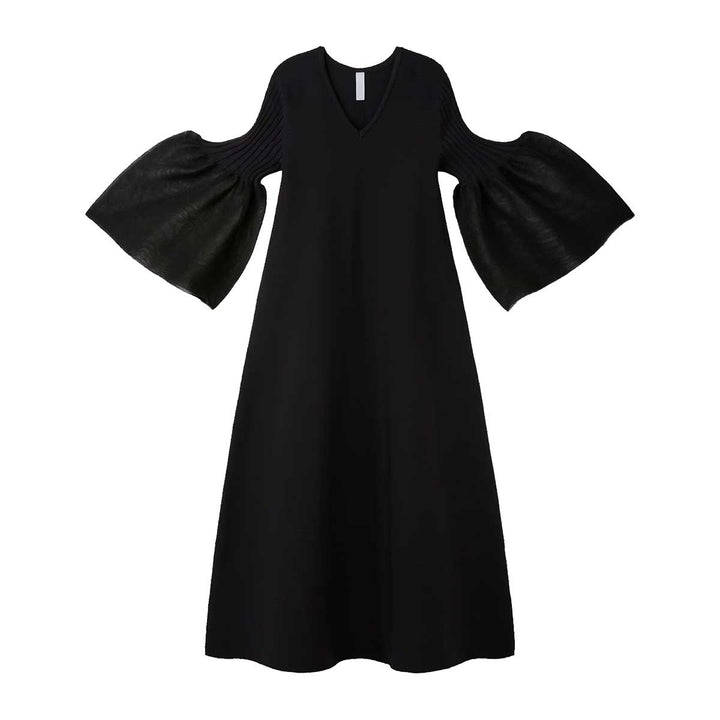 CFCL - POTTERY LUCENT LONG BELL SLEEVE FLARE DRESS