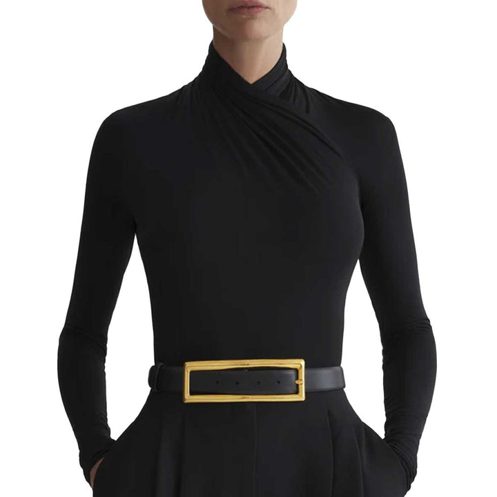Mugler - black scarf bodysuit