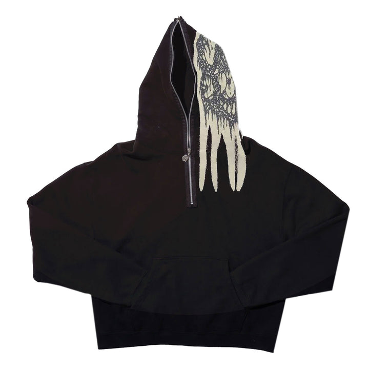 PUNK PATCH 1/4 ZIP PULLOVER HOODIE