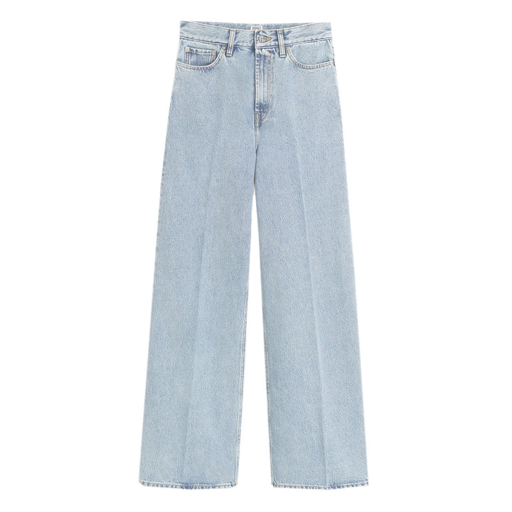 Wide leg denim cool blue