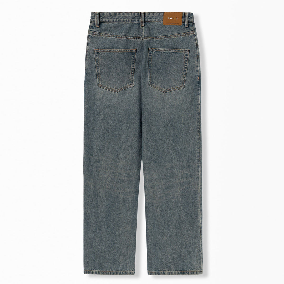 Blue Slim Bootcut Denim Pants