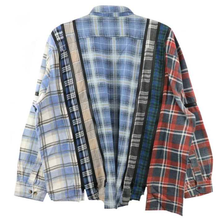 Needles - Flannel Shirt -> 7 Cuts Zipped Wide Shirt(B)