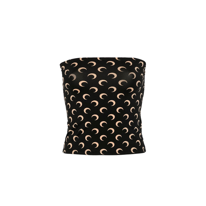 Moon Printed Jersey SleeveleSS Tube Top