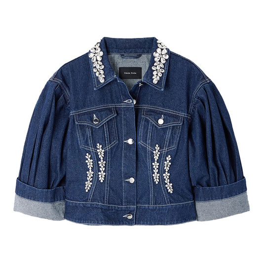 Turbo Embellished Sculpted Denim Jacket