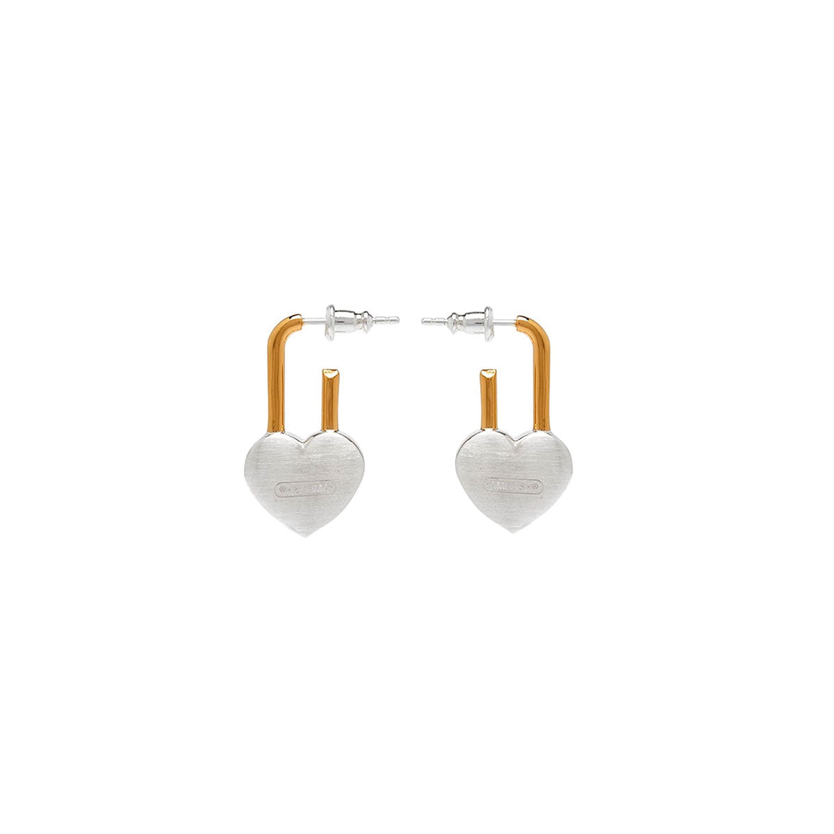 AMBUSH®︎ SMALL HEART PADLOCK EARRING SMALL HEART PADLOCK EARRINGS | Why are you here?