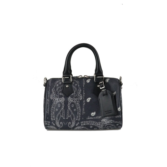 THE WORLD IS YOURS - Paisley Boston Mini Bag(SILVER)