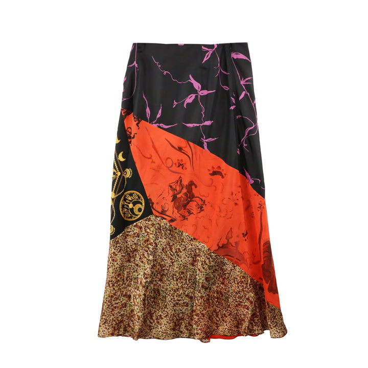 Marine Serre - REGENERATED SILK SCARVES MIDI SKIRT