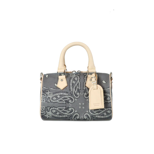 THE WORLD IS YOURS - Paisley Boston Mini Bag(SILVER)