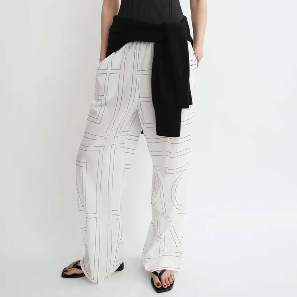 TOTEME - Monogram cotton-blend pj bottoms