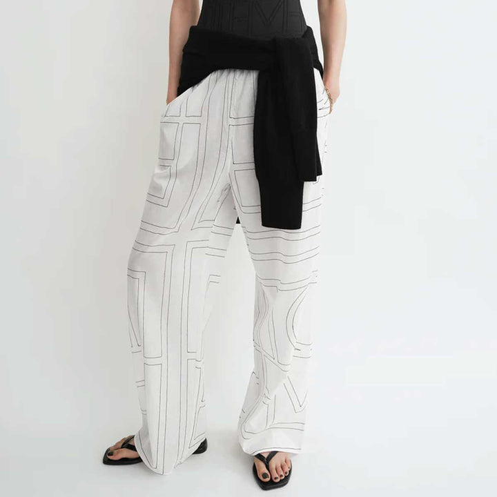 TOTEME - Monogram cotton-blend pj bottoms