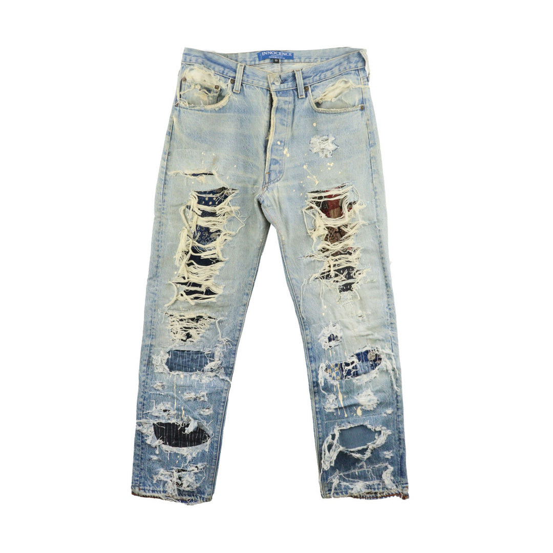 INNOCENCE NY - SASHIKO DESTROY DENIM PANTS 33