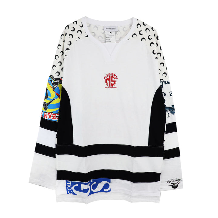 Regenerated graphic-print hockey jersey【M size】