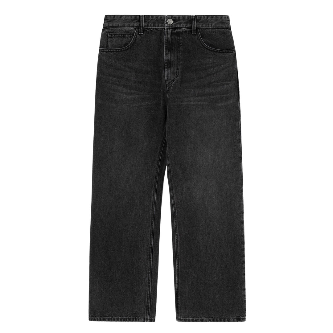 Black Slim Bootcut Denim Pants