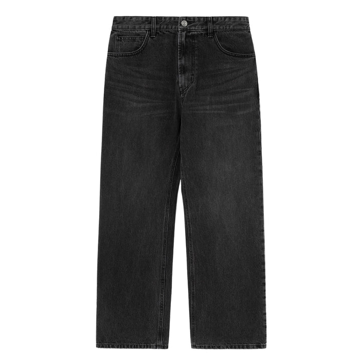 Black Slim Bootcut Denim Pants