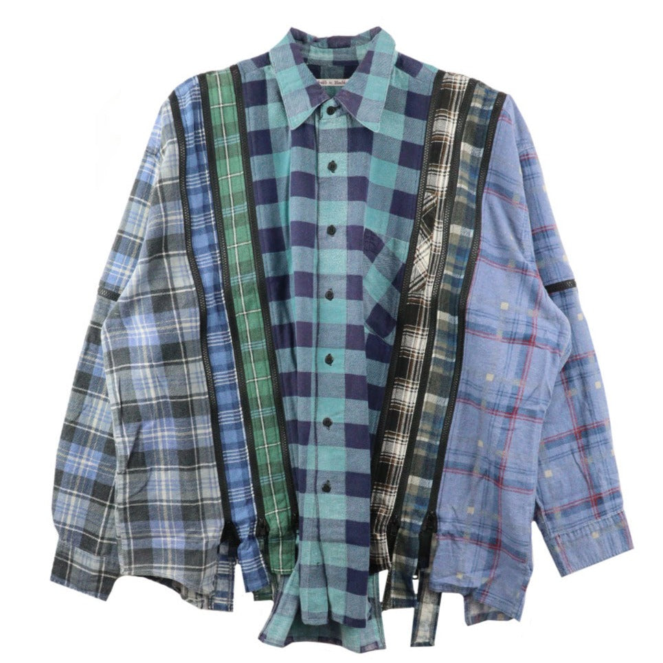 Needles - Flannel Shirt -> 7 Cuts Zipped Wide Shirt(C)